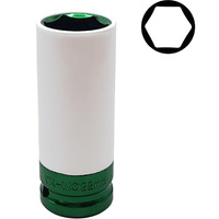 Jeuclel 22Mm 1/2"" Drive Wheel Protector Impact Socket, Lug Nut Impact Socket, Non-Marring Lug Nut Thin Wall Deep Socket, Wheel Protector Impact Socket, Thin Wall Nut Protector Impact Socket