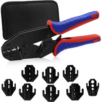 Judelvei Wire Crimping Tool Kit, Crimping Tool Set 8 Pcs, Wire Crimper Kit For Heat Shrink Connectors, Nylon, Non-Insulated Connectors