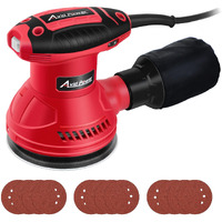 Avid Power Orbital Sander 3.0 Amp 5 Inch Electric Sander Tool 6 Variable Speeds Random Orbit Sander For Woodworking, 7000-14000 Rpm, 12 Pcs Sandpapers