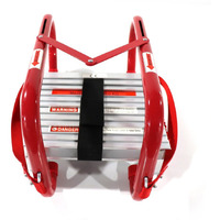 Fire Escape Ladder, 2 Story Emergency Portable Safety Ladder For Adults & Kids With Anti-Slip Rungs And Wide Steps V Center Suitable For Windows And Balcony|15-Foot