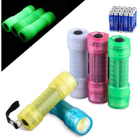 Kunhe 5 Pack Glow In Dark Flashlight Fluorescent Small Mini Led Flashlights Cob Flashlights For Kids Portable Handy Flashlight For Party Favor Hiking Camping In 5 Colors