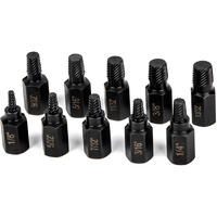 Llndei Screw Extractor Set, Hex Head Easy Out Bolt Extractor Set 10 Pieces, Multi-Spline Ez Out Stripped Extractor (1/8   -13/32   ) Cr-Mo, Stripped Fastener Tool