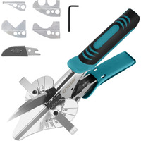Oshine Ratchet Miter Shears Expert For Angular Cutting Molding Crafting Wood, Quarter Round Cutting Tool, 45-135 Degree Multi Angle Pvc Miter Shear Trim Cutter Hand Tool, W/Extra Four Anvils & Blade