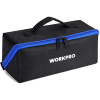 Workpro Tool Bag, 10"" Wide Mouth Utility Tool Bag With Zipper, Heavy Duty Tool Storage Bag, Multipurpose Tool Case Small Tool Bag For Organizer