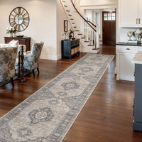 Lahome Oriental Kitchen Runner Rug-2.5X12 Washable Runner Rug Soft Runner, Hallway Runner Rugs Distressed Non Shedding Runner For Entryway Laundry Room(2.5X12T,Peach/Orange)