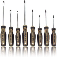 Spec Ops Tools 8-Piece Screwdriver Set, Phillips, Slotted, Square, Magentic Tip, Cr-Mo Steel Shaft