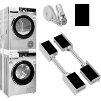 Kiss Core 29 Inch Washer Dryer Stacking Kit, Universal Stacking Kit For Washer And Dryer, Adjustable 29""/28""/27""/26""/25""/24"" Stackable Stacking Kit Replacement With Ratchet Strap