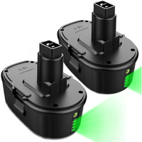 Energup 2Pack 18V 6500Mah Li-Ion Replacement For Dewalt 18V Xrp Battery Ni-Cad Dc9096 Dc9098 Dc9099 De9039 De9095 De9098 Dw9095 Dw9096 Dw9098 De9503 Dc9182, For 18Volt Dewalt 18V Batteries