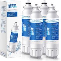 Golden Icepure Adq73613401 Refrigerator Water Filter Replacement For Lg Lt800P, Rwf3500A, 469490, Ws620A, Lsc22991St, Lsxs26366S, Adq73613401, Lsxs26366D, Lupxs3186N, Lsxs26386S Lmxs30776D 4Pack