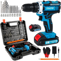 Aseboy Power Drill Cordless, 3/8 Electric Drill With Battery And Charger, 21V Drill Set For Specialized Field And Homework, Battery Drill With Led Light, Variable Speed Mode
