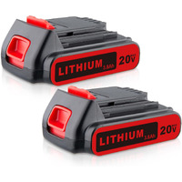 Masione 3.8Ah 20V Repalcement For Black And Decker 20V Lithium Battery Lbxr20 Lbxr2020-Ope Compatible With Black And Decker 20V Battery Cordless Tools And Outdoor Equipment (2-Pack)