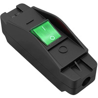 Inline On/Off Cord Switch, 30A Ac125V/250V Large Current Heavy Duty Appliance Rocker Light Switch For High Power Lamp Or Equipment, Green Led