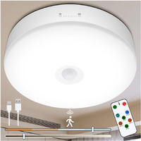 Yurnero Rechargeable Motion Sensor Ceiling Light With Remote 7.4 Inch Wireless Ceiling Lights Battery Operated Closet Light Motion Sensor Battery Powered Light For Closet Shower Pantry Shed