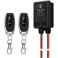 Woodguilin Wireless Relay Switch 12V Remote Control Switch Dc12V/24V/48V/72V 30A Relay With 328Ft Long Range For Anti-Theft Alarms,Roller Lind Door,Ceiling Lights,Gate Barriers.(12V 100M)