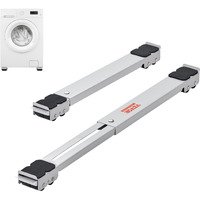 Vevor Appliance Rollers Heavy Duty, Extendable Appliance Rollers Mobile Washing Machine Base, Mini Fridge Stand Moving Cart For Refrigerators, Dryers, Dishwashers, White