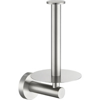Vertical Toilet Paper Holder, Aomasi Sus304 Stainless Steel Toilet Tissue Roll Hanger With Round Plate, Bathroom Tp Roll Organizer, Wall Mounted, Brushed Nickel