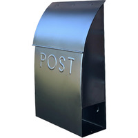 Nach Milano Pointed Rustic Metal Mailbox, Powder Coated Finish Black Mailbox, Maximum Rust Protection, Wall Mount Mailboxes For Outside, 15 X 10 X 4, Hardware Included, Mb-44902