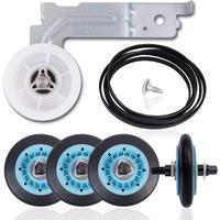 Dryer Repair Kit Drum Rollers Belt Pulley Replace For Samsung Dv210Aew/Xaa Dv218Aew/Xaa Dv330Aew/Xaa Dv209Aew/Xaa Dv218Aeb/Xaa Dv328Aew/Xaa Dv350Aew/Xaa Dv40J3000Ew/A2 Dv45H7000Ew/A2 Dv50K8600Ev/A3