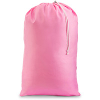 Nylon Laundry Bag - Locking Drawstring Closure And Machine Washable. These Large Bags Will Fit A Laundry Basket Or Hamper And Strong Enough To Carry Up To Three Loads Of Clothes. (Pink), 22"" X 32""