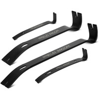 Wotahi 4-Piece Flat Pry Bar Set - 15"",12"",7"",5.25"" Heavy Duty Nail Puller, Utility Claw Bar, Wonder Bar, Crowbar, Mini Pry Bar, High Carbon Steel Forged Nail,Baseboard And Trim Removal Tool Kit