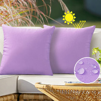 Vakado Outdoor Waterproof Throw Pillow Covers 18X18 Set Of 2 Decorative Purple Patio Furniture Cushion Cases Outside Decor For Couch Garden Bench Porch