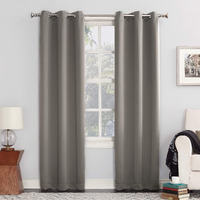 Sun Zero Easton Energy Saving Blackout Grommet Curtain Panel, 40"" X 54"", Gray