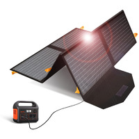 [Upgraded] Flexsolar 60W Portable Solar Panels Chargers Qc3.0 Usb-A Usb-C Dc5521 8Mm Output Foldable Ip65 Waterproof Power Emergency Camping For Small Power Station Generator Tablets Battery Packs