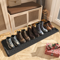 Supenuin Extra Large Boot Tray 48 Inch Boot Storage Heavy Duty Rubber Mats For Floor Waterproof Boot Mat Tray For Entryway Multi Use Shoe Rug 16X47.5 Inches