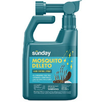 Sunday Mosquito Deleto - Mosquito Repellent & Bug Control Spray - Concentrated Lemongrass & Cedar Oils - For Mosquitoes, Fleas, & Ticks - Lasts Up To 4 Weeks - Hose-On Sprayer, 32 Fl Oz