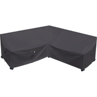 Flexiyard Heavy Duty Outdoor Sectional Sofa Cover, Waterproof 600D Patio Sectional Couch Cover, Lawn Patio Furniture Cover (Storm Grey, V-Shaped-90 X 90"")
