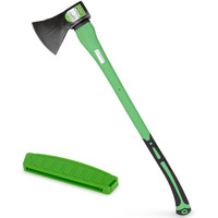 Wilfiks Chopping Axe, 36    Camping Outdoor Hatchet For Wood Splitting And Kindling, Forged Carbon Steel Heat Treated Hand Maul Tool, Fiberglass Shock Reduction Handle With Anti-Slip Grip