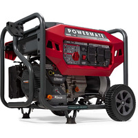 Powermate Pm4500 4,500-Watt Dual-Fuel Compatible Portable Generator - Gas And Propane - Cosense Technology - Reliable Power Solution For Home, Camping, And Emergency Backup - 49 State/Csa - Red/Black