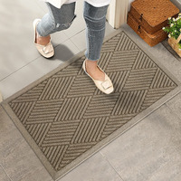 Hiyard Sturdy Front Door Mat, Absorbent Muddy Dirt Resist Welcome Door Mats Outdoor Indoor, Stain And Fade Resistant, Non-Slip Rubber Backing Low Profile Doormat For Entryway, 30  17, Beige