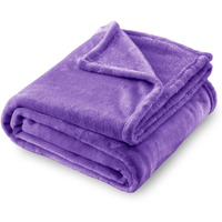 Sochow Flannel Fleece Blanket Luxury Twin Xl Size, All Season Lightweight Super Soft Cozy Blanket For Bed Or Couch, Purple, 66X90 Inches