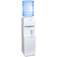 Igloo Top Loading Hot And Cold Water Dispenser - Water Cooler For 5 Gallon Bottles And 3 Gallon Bottles - Includes Child Safety Lock - Water Machine Perfect For Home, Office, & More - White