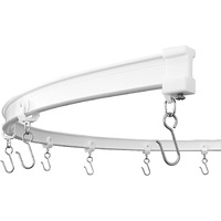 Kxlife Flexible Bendable Ceiling Curtain Track System(30 Ft), Curved Ceiling Track For Curtains, Ceiling Room Divider, Room Divider Curtain Rod White
