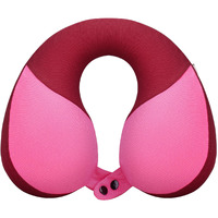 Coolbebe Kids Chin Supporting Travel Neck Pillow,Softly Double Support Neck Pillow For Car & Airplane, Traveling Gifts For Toddler & Children(1, Raspberry Powder)