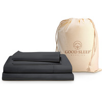 Good Sleep Bedding King Size Sheets Set Deep Pockets - 4 Pc, 100% Egyptian Cotton King Size Sheet, Fits Upto 16"", Luxury King Size Sheet Set, 1000 Tc Hotel Style King Size Bed Sheets Set - Dark Grey