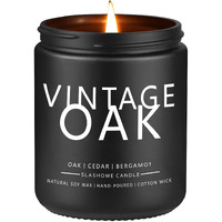 Scented Candles For Men, Vintage Oak Candle For Home Scented, Black Men Candle Gift For Father's Day, Birthday, Holiday,Anniversaries