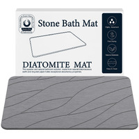 Closefriend Diatomite Stone Bath Mat - Fast Drying Bathroom Mat Stone, Diatomaceous Earth Bath Mat Non-Slip, Absorbent Stone Mat Quick Dry (23.6""*15.4"")