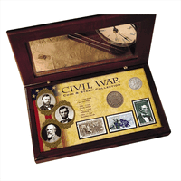 American Coin Treasures 11165 Civil War Coin & Stamp Collection Boxed Set