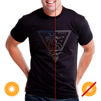 Men Crew Tee - Surf Sun Beach - Black By Delsol For Men - 1 Pc T-Shirt (2Xl)