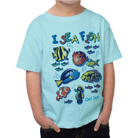 Kids Crew Tee - I Sea Fish - Chill By Delsol For Kids - 1 Pc T-Shirt (4T)