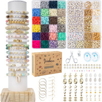 Deinduser Bracelet Making Kit, 7200Pcs Clay Beads, 24 Colors 2 Boxes Beads For Bracelets, Clay Beads Bracelet Making Kit With Letter Beads, Number Beads, Spacer Beads
