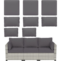 Pakunoda 8 Pcs Outdoor Cushion Slipcovers Outdoor Patio Cushions Covers Replacement Waterproof With Zipper W/3 Seat Cushion Covers And 5 Backrest Pillow Covers, Covers Only