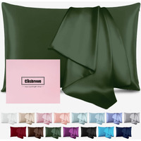 Silk Pillow Cases For Hair And Skin Mulberry Silk Pillow Cases Soft Breathable Smooth Both Sided Natural Silk Pillow Cases With Zipper Beauty Sleep Silk Pillowcase 1 Pack For Gift(Standard,Green)