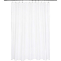 Ultimate Waterproof Long Fabric Shower Curtain Or Liner 72X76, Breathable Tpu & Machine Washable, Use For Bath Tub/Stall In Home And Hotel, White, 72""X76""