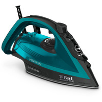 T-Fal, Iron, Ultraglide Steam Iron For Clothes, Durilium Soleplate, Precision Tip, Anti-Drip, Auto-Off, 1800 Watts, Ironing, Teal Clothes Iron, Fv5841U0
