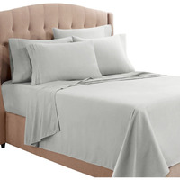 Clara Clark Queen Sheets, 6 Piece Set - Hotel Luxury Sheets For Queen Size Bed, Super Soft Bedding Sheets & Pillowcases, Queen Size Sheets, Silver