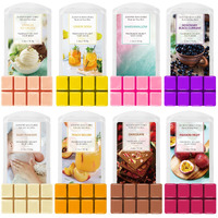 Scentorini Wax Melts, Scented Wax Melts For Wax Warmer Vanilla & Ice Cream, Lemon Soda, Marshmallow, Baby Powder, Rosemary & Black Currant, Passion Fruit, Chocolate, Peach Bellini 8 X 2.5 Oz